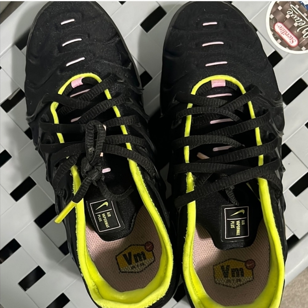 Nike Air VaporMax Plus Black with Neon and Pink Accents